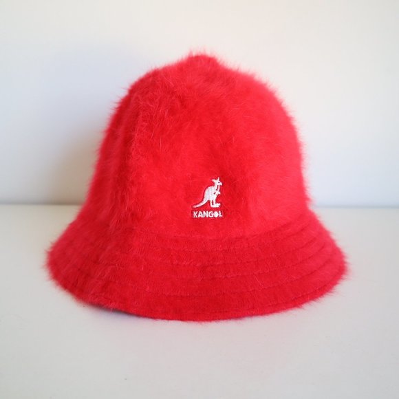 NWT Kangol Furgora Casual Scarlet Red Unisex Bucket Hat, Size Medium - Picture 1 of 10
